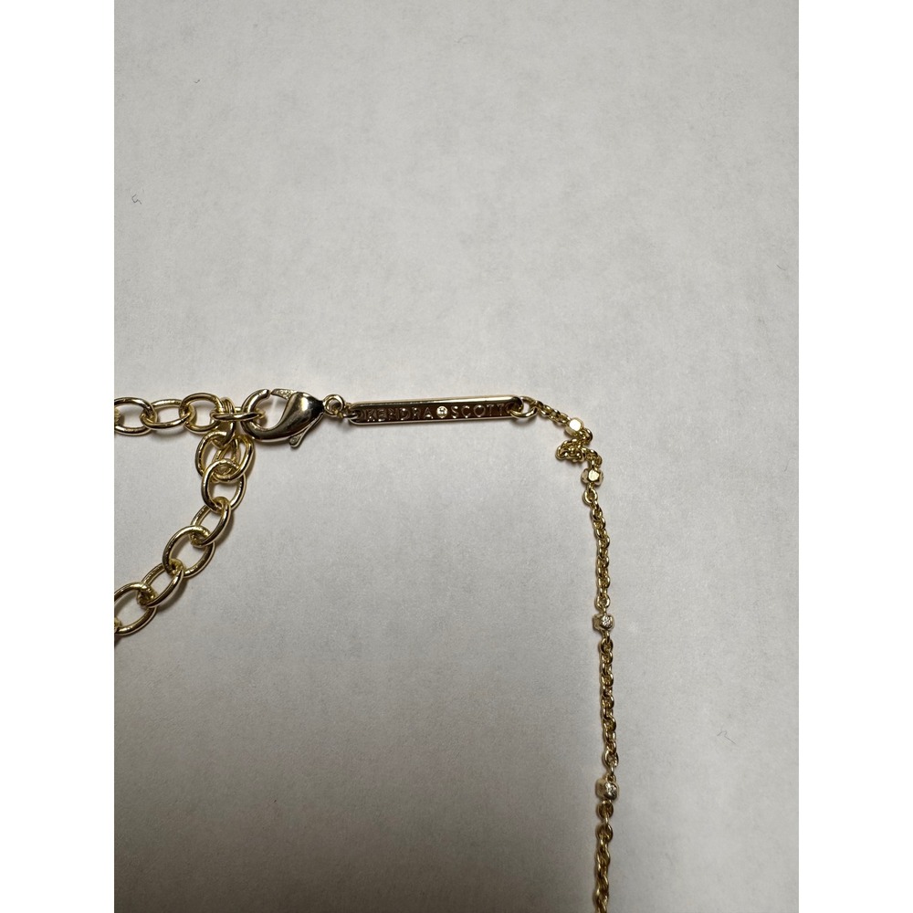 Kendra Scott Lillia Butterfly Strand Necklace Gold Pave Crystal Dainty Jewelry - Picture 4 of 5
